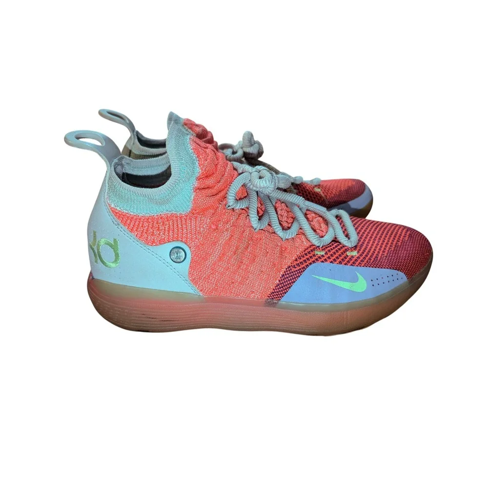 Nike Zoom KD 11 EYBL Peach Jam Hot Punch Lime Blast AO2602-600 Mens Basketball